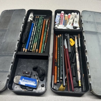 Vintage Oil Paints, Grumbacher Art Supplies lot Pencil - Image 1 of 4