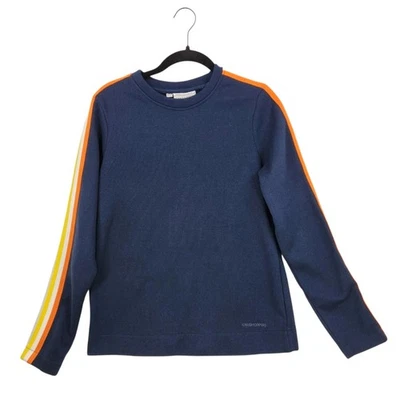 Craghoppers Men's Knit Sweater Shirt Medium Blue Solid Arm Stripe Active Rugged - Image 1 of 4