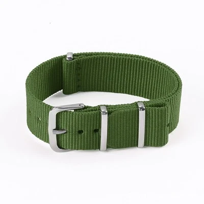 Correa de reloj de nailon de lona de una pieza pulsera tejida de una sola pasada 14 16 18 20 22 mm Foto 1 de 4