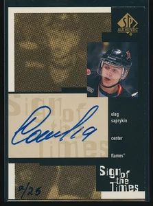 Oleg Saprykin 1999-00 SP Auténtico Sign of the Times Dorado/25 #OS Rookie Auto RC - Imagen 1 de 2
