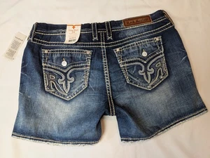 New Rock Revival Sulola 5" Dark Wash Denim Jeans Easy Short Damengröße 34 - Bild 1 von 4