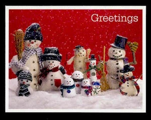 UX386-89 CHRISTMAS SNOWMEN MINT POSTAL CARD SET of 4 - Picture 1 of 2