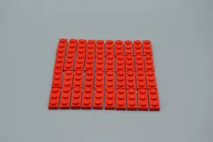 LEGO 40 x Basisplatte 1x3 rot red basic plate 3623 362321 - Bild 1 von 3