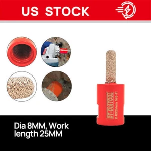 Fresadora de ladrillos con broca de dedo de diamante de 5/8-11" para azulejos de cerámica de diámetro 8 mm * 25 mm - Imagen 1 de 9