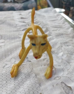 VINTAGE BENDY TOYS ANIMAL YELLOW Lion BENDABLE FIGURE TOY - Picture 1 of 11