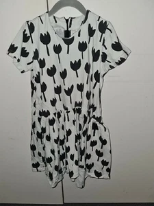 BEAU LOVES Girls Oversized Tulip Print Dress Size 6-7 100% COTTON - Picture 1 of 1