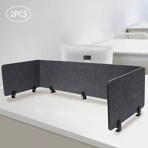 2 Stück Büro Schreibtisch montiert Trennwand Trennwand Schreibtisch Sichtschutz Paneele NEU - Bild 1 von 19