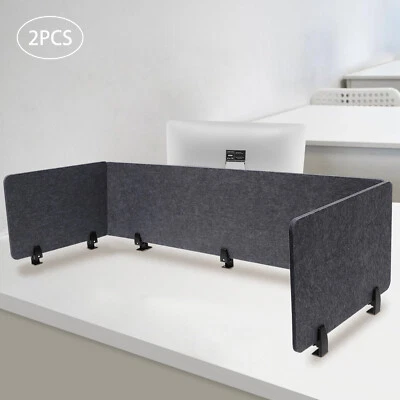 2 Stück Büro Schreibtisch montiert Trennwand Trennwand Schreibtisch Sichtschutz Paneele NEU - Bild 1 von 4