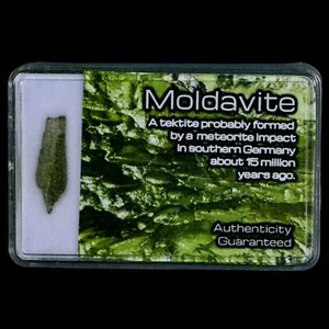 Moldavite Tektite Green Glass Meteorite Specimen Southern Germany Display - Picture 1 of 4