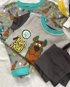 Kids Scooby Doo Snug Fit 4 pc Cotton Pajama Set Size 10 - Picture 1 of 7
