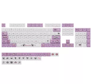 108PCS Kuromi Theme KeyCaps Purple PBT Keycaps XDA Height For Cherry MX keyboard - Picture 1 of 4