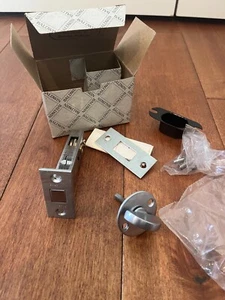 Baldwin Mortise Door Bolt kit w thumb turnpiece, Satin Chrome, USA made,NOS - Picture 1 of 3