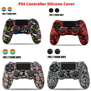 PS4 Controller weiche Silikon Gummi Abdeckung Schale mit 2 Daumen Griff Kappen - Bild 1 von 15