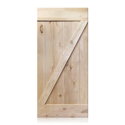 Puerta de granero de aliso nudoso sin terminar diseño Vicente 36"x96" (envío gratuito) Foto 1 de 4