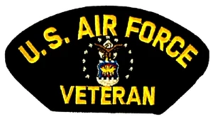 MILITÄR GESTICKTER PATCH - US AIR FORCE VETERAN -- AUFBÜGLER - NEU 5x3" - Bild 1 von 1