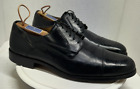 Johnson Murphy Signature Men 10.5 Black Leather Brogue Laces Dress Shoe Cap Toe