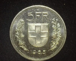 SWITZERLAND 1985 5 FRANCS KM40a.2 CHOICE UNCIRCULATED ~D54 - Picture 1 of 2