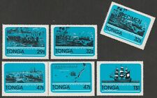 TONGA 1981 CAPTURE OF "PORT AU PRINCE" SET OF 5 + SPECIMEN SG798-802 + 799S MNH
