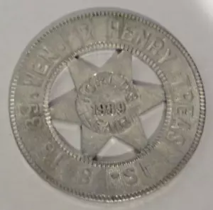 1939 Feria Mundial de Nueva York recuerdo afortunado llavero moneda ficha - Imagen 1 de 2