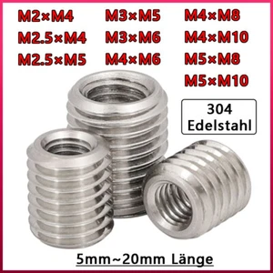 Einschraubmuffe Eindrehmuffe Stahl Gewindemuffe Schraubschlitz M2 bis M10 Muffe - Picture 1 of 58