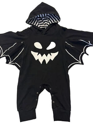 Nuevo sin etiquetas Disfraz de murciélago infantil pieza completa traje con capucha talla 6-12 meses Foto 1 de 4