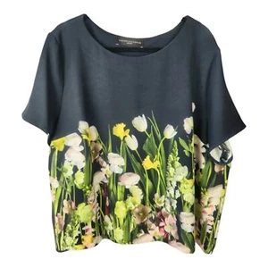 Victoria Beckham x Target 2x Spring Tulip Crop Length Blouse Wraparound Art - Picture 1 of 5