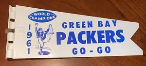 Vintage Rare 1961 Green Bay Packers Plastic Car Antenna Flag World Champions - Picture 1 of 3