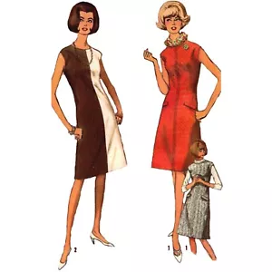 Patrón de costura vintage década de 1960, vestido Jiffy o saltador - busto: 36"" (91 cm) - Imagen 1 de 1