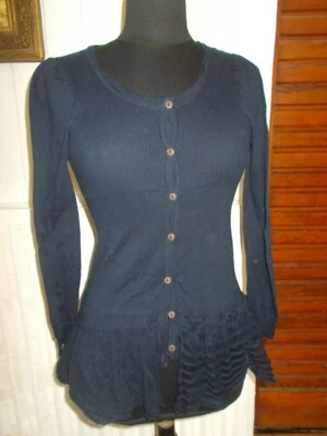 Pull boutons Gilet long coton bleu MINI MOLLY BRACKEN 10/12 ans - Photo 1/4