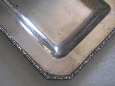 AUSTRO HUNGARIAN ANTIQUE FINE SOLID SILVER RECTANGULAR TRAY - Image 1 of 4