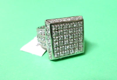 Charles Winston CWE 925 纯银 CZ Estate 戒指 尺寸 6 全新带标签 — 第 1/4 张图片