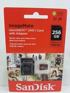 SanDisk ImageMate 256GB MicroSDXC Card w/Adapter - Brand New Factory Sealed !!! - Picture 1 of 4