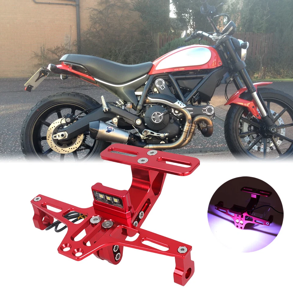 Para Ducati Scrambler ícone para-lama traseiro placa suporte cauda arrumada luz LED - Imagem 1 de 4