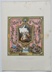 1858 ART TREASURES BOOK Exhibition Chromo Print FRENCH TAPESTRY DON QUIXOTE - Picture 1 of 6