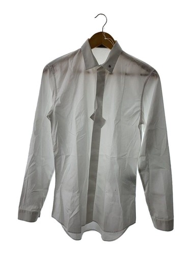 Abito Christian Dior camicia manica lunga spilla ape 963C556A1581 cotone WHT