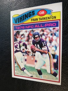 1977 TOPPS FOOTBALL SET, #400 Fran Tarkenton, Minnesota Vikings, EX - Picture 1 of 5