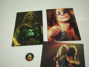 OZZY OSBOURNE PHOTO PRISM BUTTON POST CARD LOT VINTAGE 1980'S 1990'S SABBATH - Picture 1 of 6
