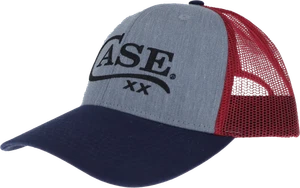 Case XX Knives Navy Logo Gray Red Mesh Ball Cap Adjustable Hat 250746 - Picture 1 of 1