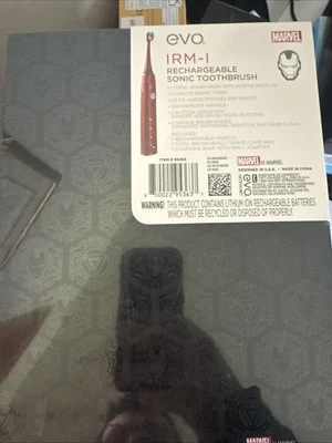 Evo Rechargeable Sonic Toothbrush Iron Man Travel Bag Included BRAND NEW SEALED - Image 1 of 2