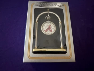 Atlanta Braves Executive Sports Pocket Watch Clock Sun Time MLB Baseball - Image 1 of 4