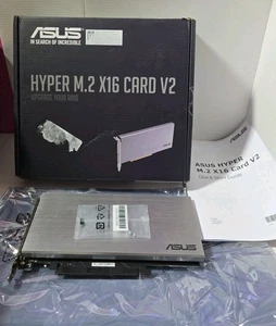 ASUS Hyper M.2 X16 PCIe 3.0 Expansion Card V2 4 NVMe M.2 SSD RAID Adapter - Picture 1 of 4