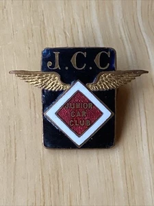 JCC JUNIOR CAR CLUB LAPEL ENAMEL AUTOMOBILE BADGE Rare Badge - Picture 1 of 3