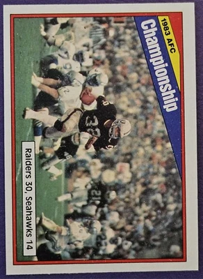 1984 Topps FB #7 Marcus Allen AFC Championship card Los Angeles Raiders! HOF! - Image 1 of 2