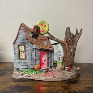De colección Halloween Espeluznante Casa Embrujada Luz Roja Fantasma Esqueleto Serpiente Murciélago Años 70 - Imagen 1 de 10