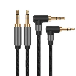 Confezione 2 Cavo Audio 3.5mm, Angolo Retto TRS 3.5mm Cavo Cuffie 1/8 Stereo A... - Foto 1 di 4