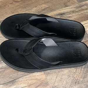 Reef Herren Cushion Flip Flop Sandale schwarz Größe 10 einmal getragen - Bild 1 von 8