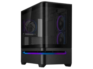ASUS Prime AP202 ARGB Black mATX case with fully tempered curved glass, supports - Picture 1 of 5