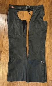 Harley Davidson Riding Gear Black Leather Chaps Men's L 98026-12VW Moto Biker - Bild 1 von 23