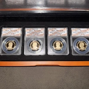 2013 S Presidential Dollar Set ANACS PR70DCAM First Strike Sealed / in set case - Picture 1 of 7