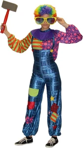 Clown Kostüm Damen Latzhose Oberteil Größe S-XL Karneval Fasching - Bild 1 von 2